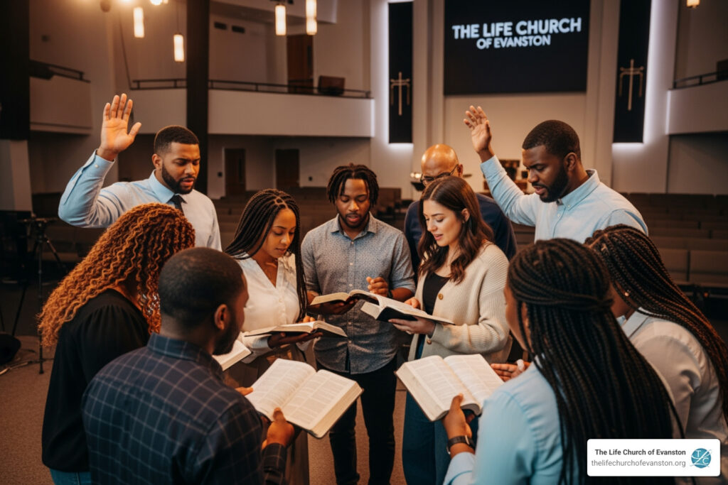 multilingual Bible study group diving into the Word